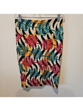 LuLaRoe Women's Multicolor Super Stretchy Pull-on Pencil Skirt, XS